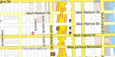 Stadtplan Chicago Loop Chicago