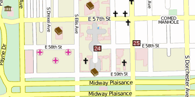 Stadtplan University of Chicago Chicago