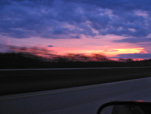 Foto Sonnenuntergang auf Highway