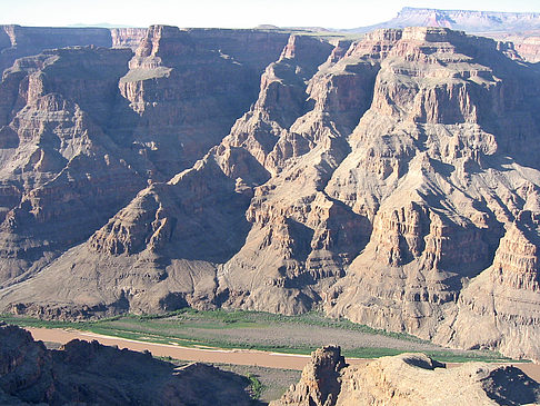 Per Hubschrauber im Grand Canyon